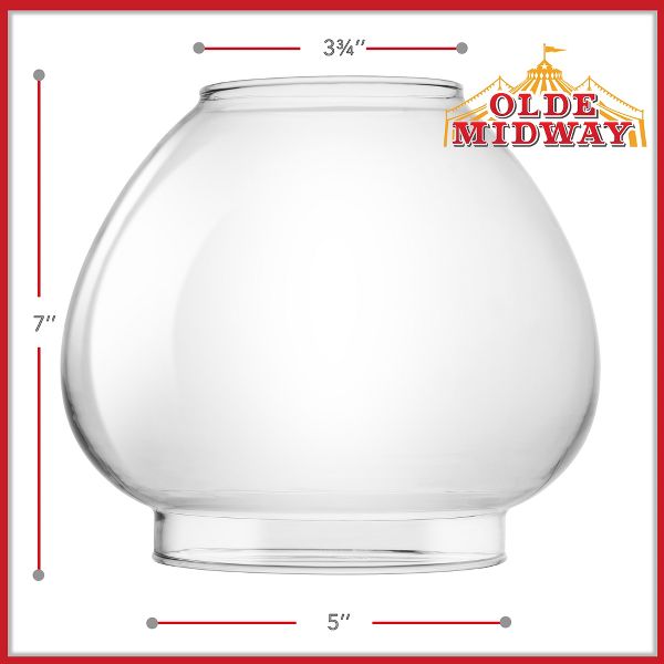 Olde Midway 12-Inch Glass Globe Replacement for Gumball Machines