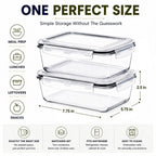 Sorbus 2 Pack 35Oz Glass Food Storage Containers with Steam-Air Vent, Airtight Locking Lids