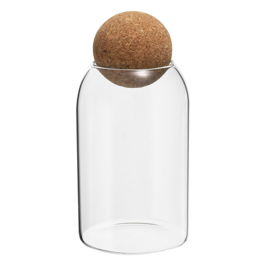 Unique Bargains Kitchen Food Glass Storage Container with Ball Cork 10x9cm