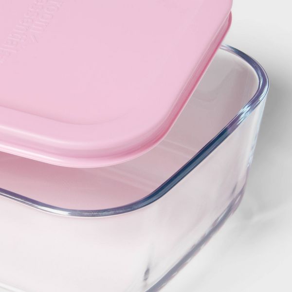 10pc (Set of 5) Glass Rectangle Meal Prep Set Blue - Room Essentials™