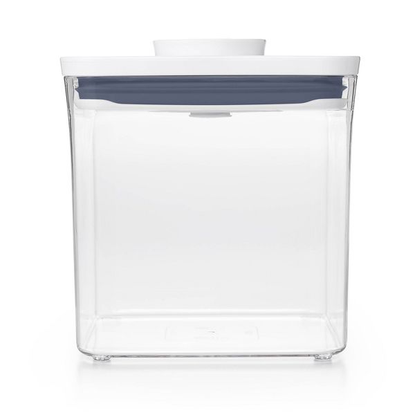OXO POP 2.8qt Plastic Big Square Airtight Food Storage Container Clear: Dishwasher-Safe, Silicone Lid