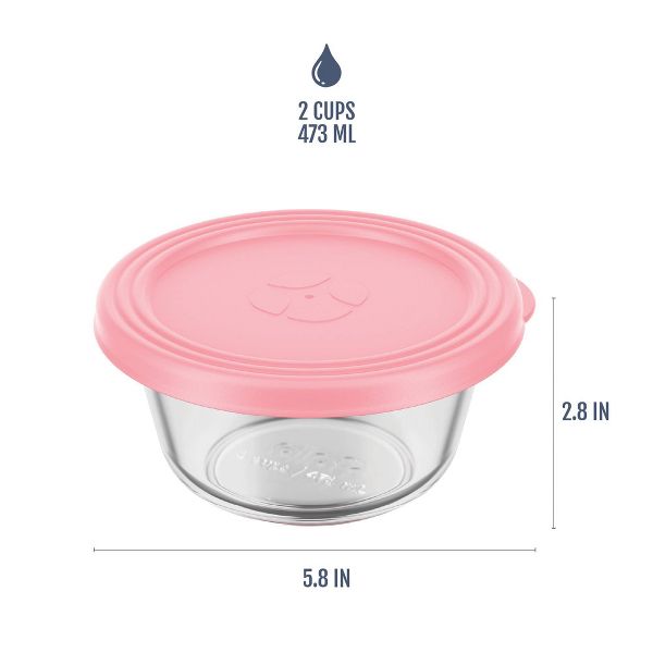 Ello Everyday 4pk 2c Round Food Storage Container Set