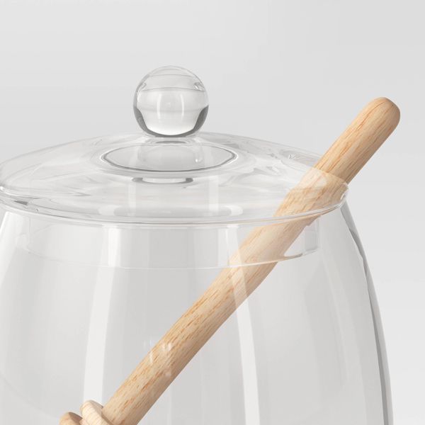 18.5 fl oz 3pc Honey Pot Glass Food Storage Container - Threshold™: Dishwasher-Safe, Autumn Shapes