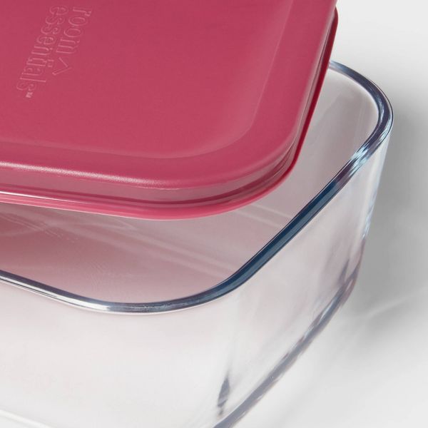 10pc (Set of 5) Glass Rectangle Meal Prep Set Blue - Room Essentials™