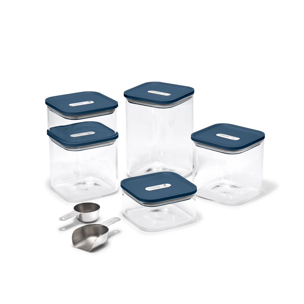 Caraway Home 13pc Glass Airtight Container Set Cream