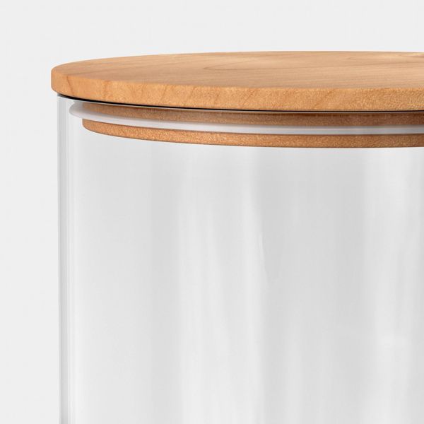 96 oz Canister Wood Top Medium Clear - Threshold™