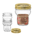 Bormioli Rocco 9.25oz Quattro Stagioni Stacking Jar - Nestable Wide Mouth Glass, Vacuum Seal Canning Container