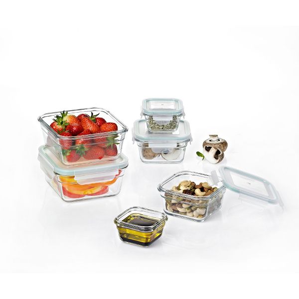 Glasslock 24 Piece Oven Microwave Safe Glass Food Storage Containers Set w/ Lids