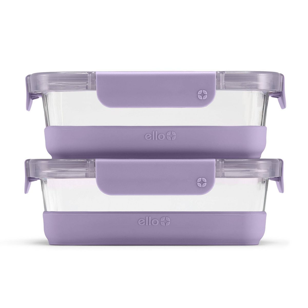Ello 4pc 3.4c Glass Refresh Food Storage Container Set Green: Meal Prep, Locking Lids, Oven & Microwave Safe