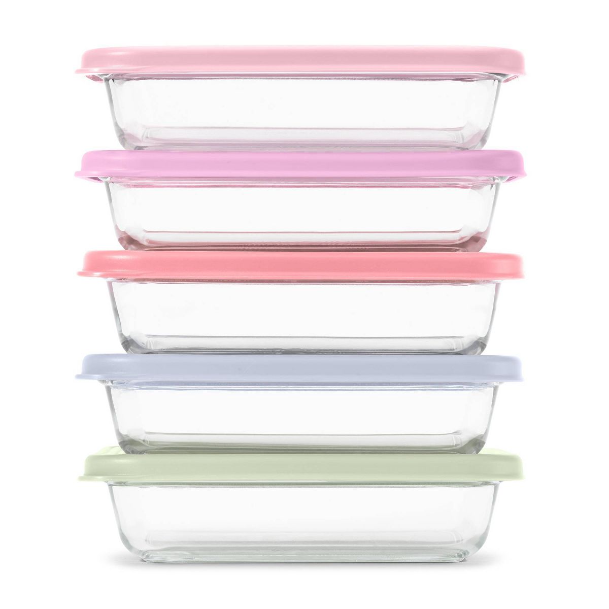 Ello Everyday 10pc 3c Glass Meal prep Food Storage Container Set Coastal Postcard