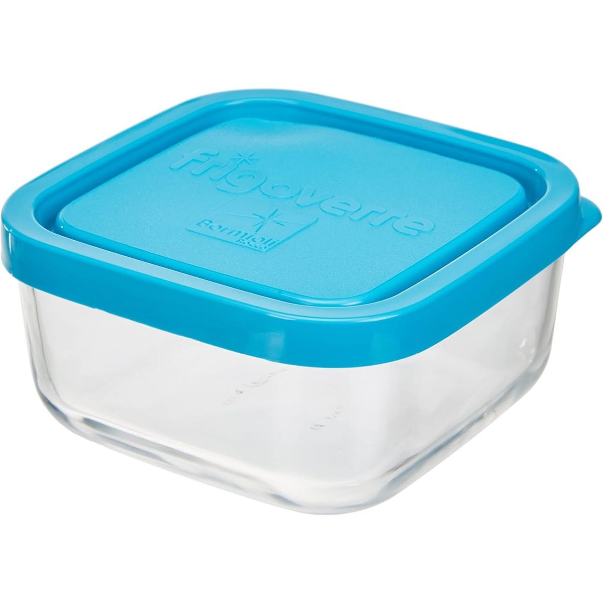 Bormioli Rocco 11.75oz Frigoverre Classic Square Glass Container - Stackable Food Storage Design, Tempered Durable Italian Glass