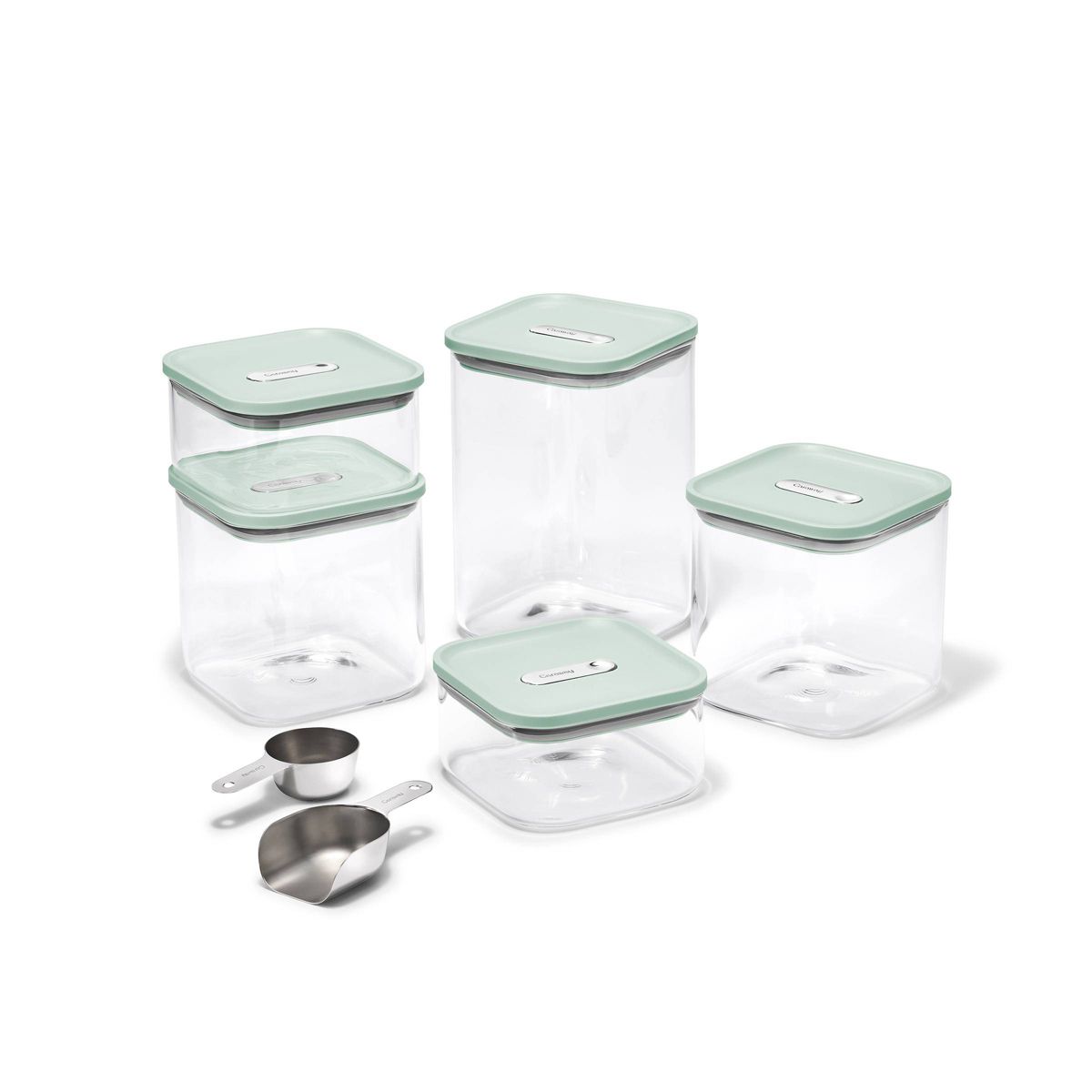 Caraway Home 13pc Glass Airtight Container Set Cream