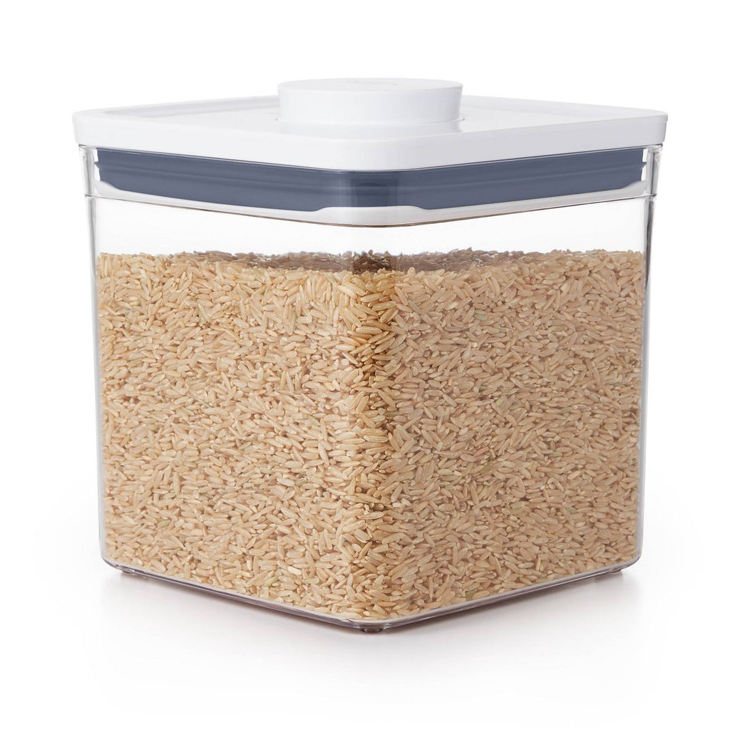 OXO POP 2.8qt Plastic Big Square Airtight Food Storage Container Clear: Dishwasher-Safe, Silicone Lid