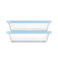 Ello 4pc (Set of 2) Everyday 4.5c Glass Food Storage Containers Blue