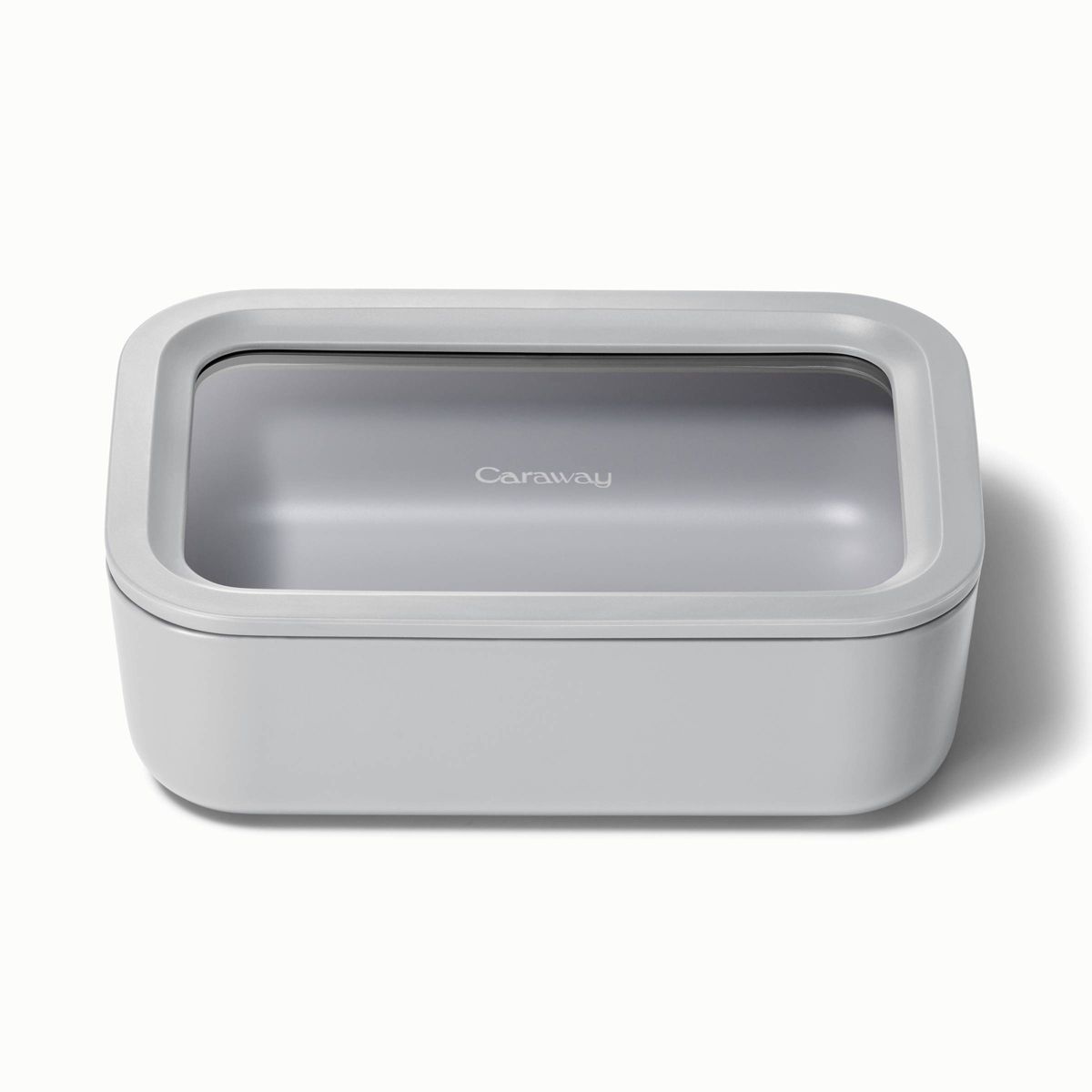 Caraway Home Medium Ceramic Coated Glass Food Storage Container Cream