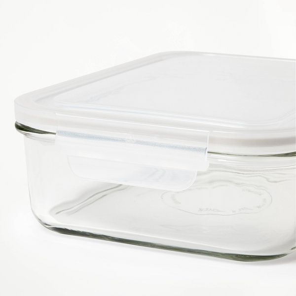6pc (Set of 3) Glass Food Storage Container Set Clear - Figmint™: Freezer, Dishwasher & Microwave Safe