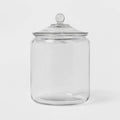 138oz Glass Jar and Lid - Threshold™: Clear Glass Container, Cookie & Candy Storage, Hand Wash, 9.54" Height
