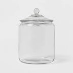 138oz Glass Jar and Lid - Threshold™: Clear Glass Container, Cookie & Candy Storage, Hand Wash, 9.54" Height