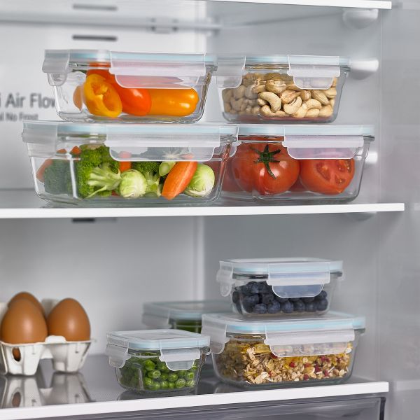Glasslock 24 Piece Oven Microwave Safe Glass Food Storage Containers Set w/ Lids