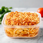 Lexi Home Square 40.5 oz. Glass Food Storage Container with Red Locking Lid