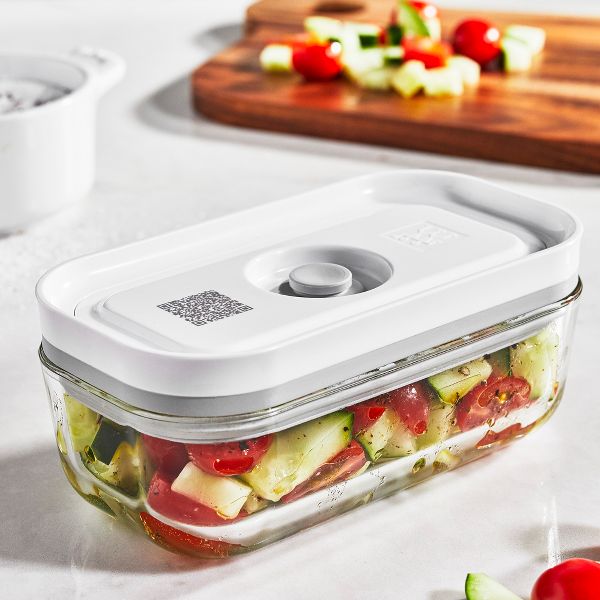 ZWILLING Fresh & Save 3-pc Glass Food Storage Vacuum Containers Meal Prep Container - Small & Large Containers