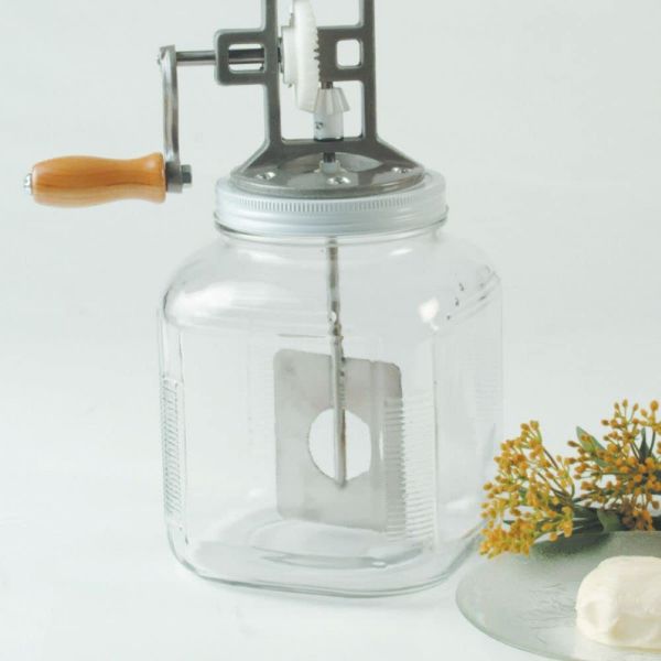 Anchor Hocking Replacement Butter Churn Jar with Brushed Stainless Steel Lid