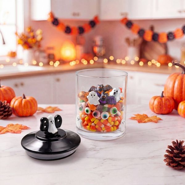 Cook With Color Ghosts Halloween Icon Treat Gifting Jar