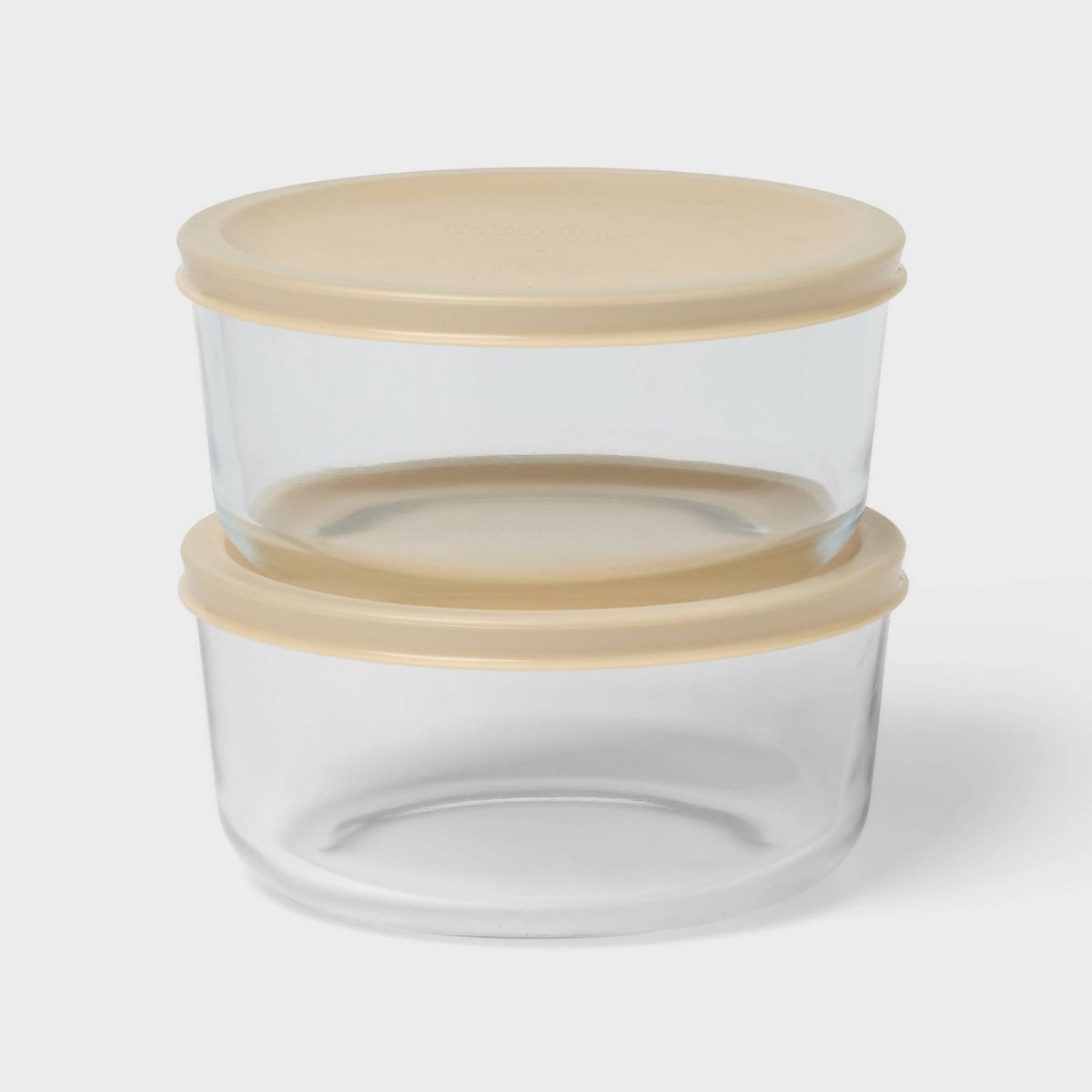 4pc (set of 2) 4c Round Glass Food Storage Container Set Blue - Room Essentials™