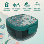 Bentgo 7.6c Glass All-in-One Salad Container Mod Curves Desert Rose