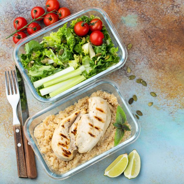 Lexi Home 10-Piece Glass Food Storage Container with Red Locking Lids