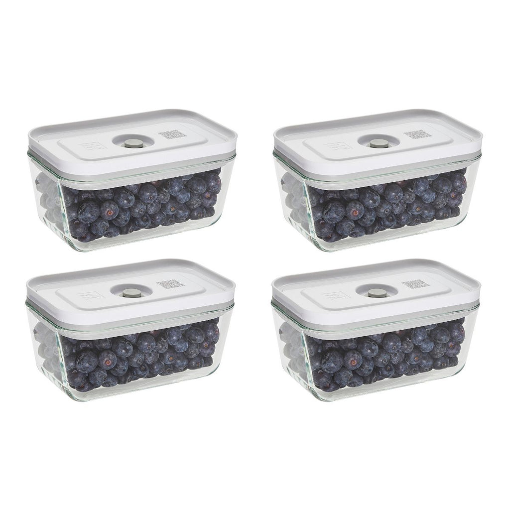 ZWILLING Fresh & Save 4-pc Small Glass Vacuum Sealer Food Storage Containers with Airtight Lids