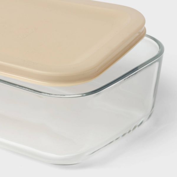 4pc (set of 2) 4c Rectangular Glass Food Storage Container Set Blue - Room Essentials™