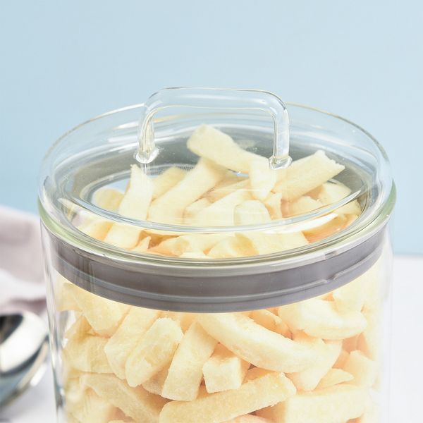 SharpChef 2PK Glass Airtight Storage Jar with Glass Lid, Glass Food Storage Jars, 34 oz / 1 L / 4 cups