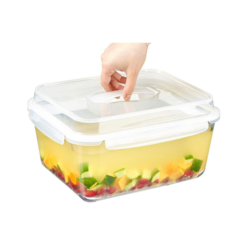 Le'raze 6.5L Extra Large High Borosilicate Glass Food Storage Container with Airtight Lid.