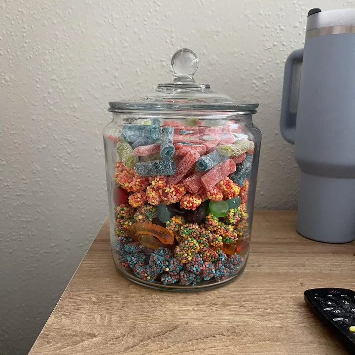 75oz Glass Jar and Lid - Threshold™: Clear Food Storage, Candy & Cookie Jar, Hand Wash, 8.4" Height