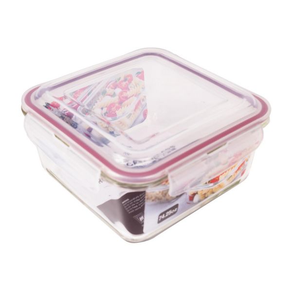 Lexi Home 10-Piece Glass Food Storage Container with Red Locking Lids