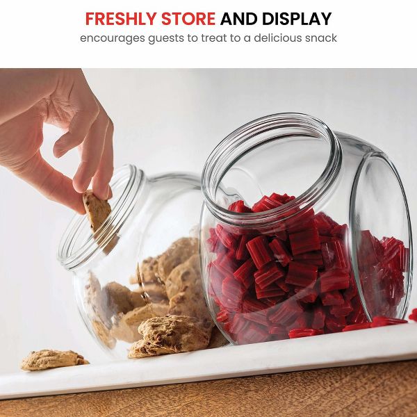Bormioli Rocco 75.5oz Pandora Glass Candy Jar - Airtight Storage Container Metal Lid, Pantry Organizer