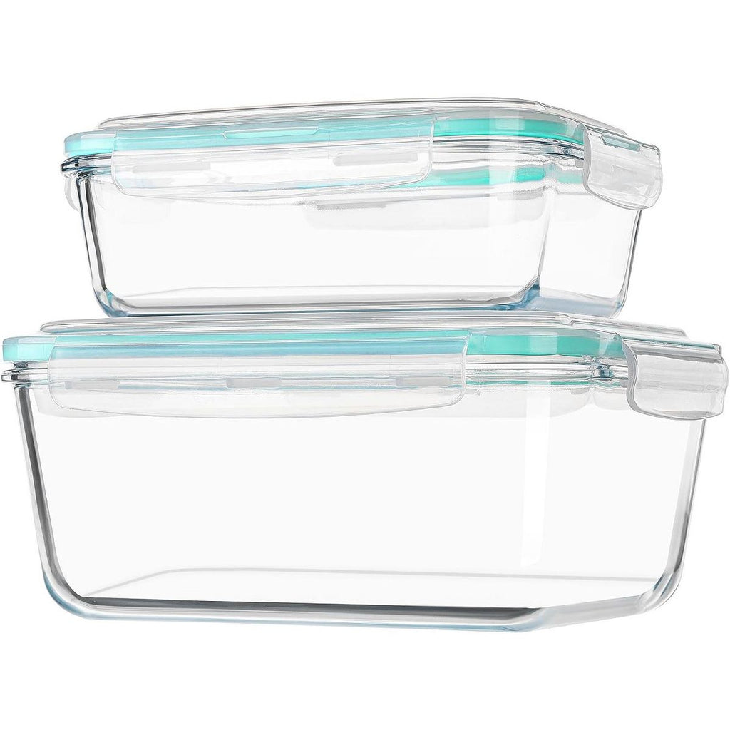 Vtopmart Large Glass Food Storage Containers with Lids, 122oz+50oz, 2 Pack