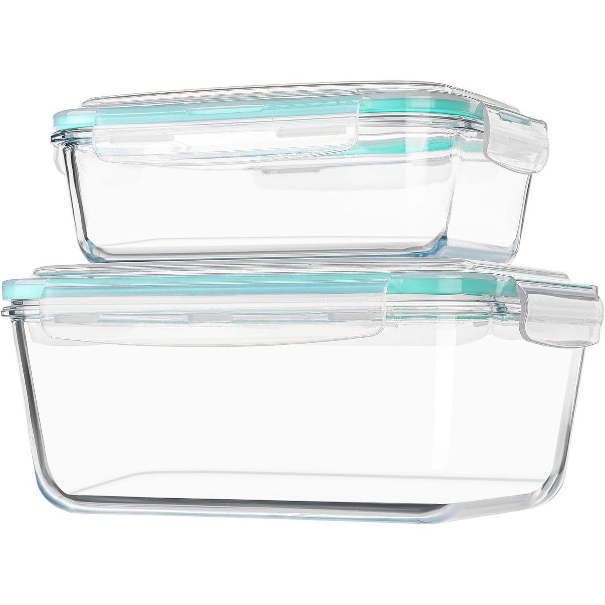 Vtopmart Large Glass Food Storage Containers with Lids, 122oz+50oz, 2 Pack