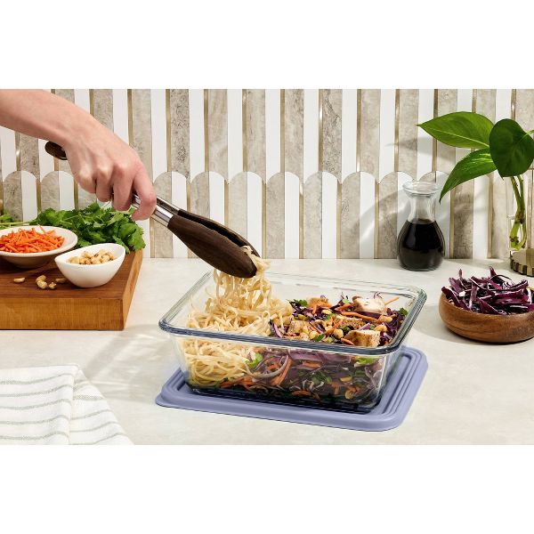 Ello Everyday 11c Rectangle Glass Food Storage container Elemental Blue