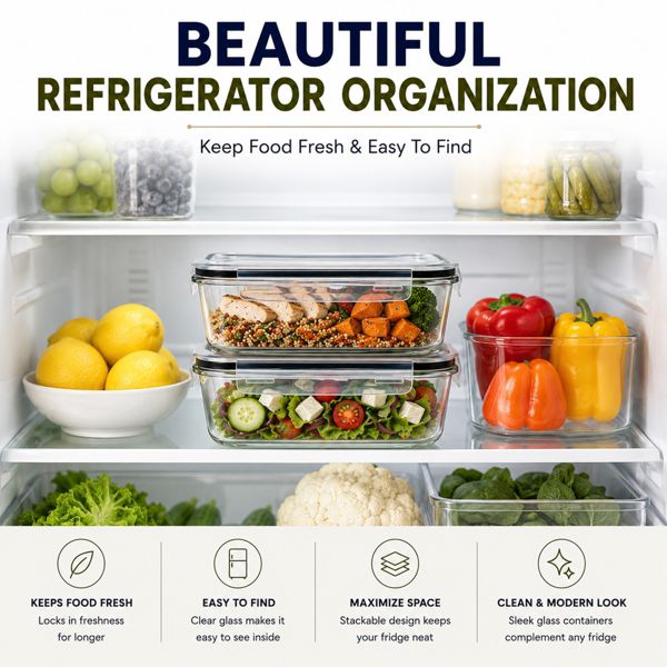 Sorbus 2 Pack 35Oz Glass Food Storage Containers with Steam-Air Vent, Airtight Locking Lids