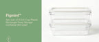 4pc (set of 2) 5.5 Cup Tritan Plastic Rectangle Food Storage Container Set Clear - Figmint™: Stackable Design
