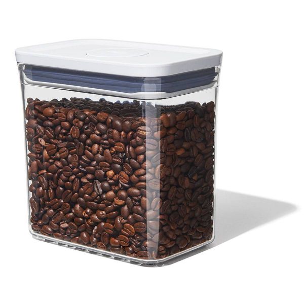 OXO POP 1.7qt Plastic Rectangle Tall Airtight Food Storage Container Clear: Dishwasher-Safe Pantry Organizer