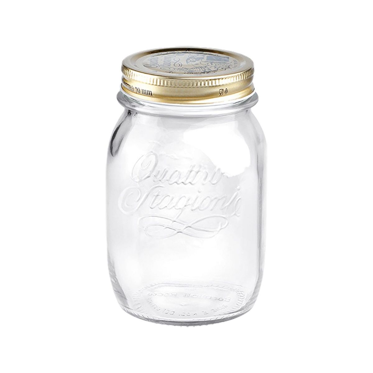 Bormioli Rocco Quattro Stagioni 17oz Mason Jar - Vacuum Seal Canning Jar, Airtight BPA-Free Glass Storage