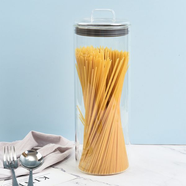 SharpChef 2PK Glass Airtight Storage Jar with Glass Lid, Glass Food Storage Jars, 74 oz / 2.2 L / 9 cups