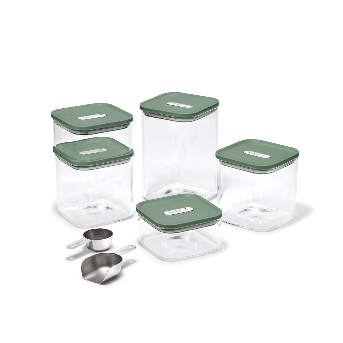 Caraway Home 13pc Glass Airtight Container Set Cream