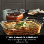 Rubbermaid 2pk 3.2c Brilliance Glass Food Storage Container Deep Medium