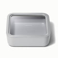 Caraway Home Large Ceramic Coated Glass Container Gray