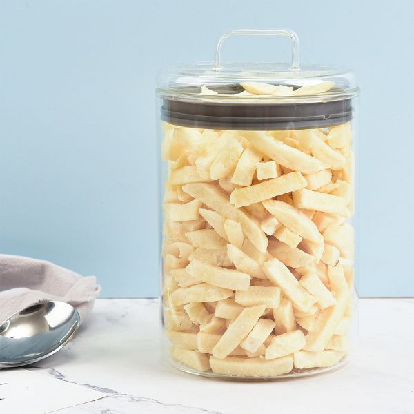 SharpChef 2PK Glass Airtight Storage Jar with Glass Lid, Glass Food Storage Jars, 34 oz / 1 L / 4 cups