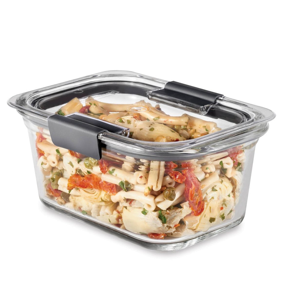 Rubbermaid OS 4.7 Cup/1.1 Liter Brilliance Glass: Microwave, Freezer & Oven Safe Food Storage Container